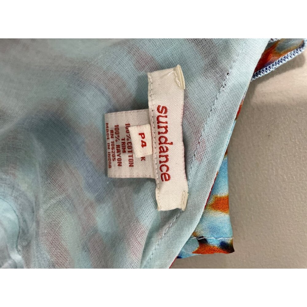 Sundance Havana Dress Size P4 Sleeveless V Neck Tie Dye Ruffle Multicolor Artsy - Picture 3 of 7